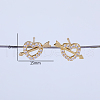 Elegant Cupid Heart Brass Stud Earrings AJ1399-4