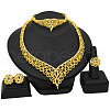 Flower Alloy Rhinestone Jewelry Sets FS-WG14E9A-04-1