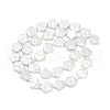 Electroplate Porcelain Imitation Pearl Beads Strands BSHE-Z009-07-3