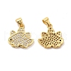 Brass Micro Pave Cubic Zirconia Pendants KK-A180-12G-1