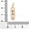 Brass Micro Pave Cubic Zirconia Pendants KK-V011-30G-C-3