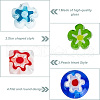 GOMAKERER 120Pcs 4 Style Handmade Millefiori Glass Beads Sets LAMP-GO0001-14-5
