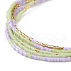 Adjustable Glass Bead Braided Bead Bracelets BJEW-JB08952-02-4