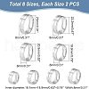 DICOSMETIC 16Pcs 8 Size 316 Stainless Steel Grooved Finger Ring for Men Women RJEW-DC0001-09A-3