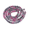 Natural Red Corundum/Ruby and Sapphire Beads Strands G-S362-013-2