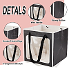 Square Paper Gift Tote Bags with Plastic Visible Window ABAG-WH0051-10B-5
