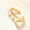 Brass Adjustable Cuff Rings for Women RJEW-A067-01G-3