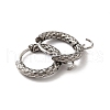 Tarnish Resistant 201 Stainless Steel Hoop Earrings Findings STAS-I695-02B-2