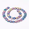 Electroplate Non-Magnetic Synthetic Hematite Beads Strands G-F510-14F-2