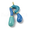 Brass Enamel Pendants X-KK-E093-03G-R-1
