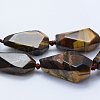 Natural Tiger Eye Beads Strands G-F531-K02-3