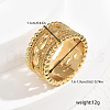 Brass Pave Cubic Zirconia Finger Rings for Women FR1588-7-3