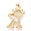 Brass Micro Pave Cubic Zirconia Pendants KK-R138-002K-2