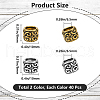 SOFPLATE 80Pcs 2 Colors Tibetan Style Alloy European Beads MPDL-SP0001-03-2