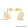 Vintage Elegant U-shaped S925 Sterling Silver Stud Earrings QG9626-1-2