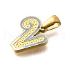 304 Stainless Steel Pendants STAS-K297-01G-V-2