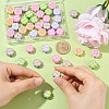 50Pcs UV Plating Opaque Acrylic Beads SACR-CJ0001-75-4