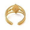 304 Stainless Steel Enamel Cuff Rings RJEW-M171-01G-3