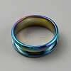 304 Stainless Steel Grooved Finger Ring Settings RJEW-WH0010-08E-MC-2