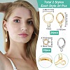 CREATCABIN 24 Pairs 2 Colors Brass Huggie Hoop Earring Findings DIY-CN0002-06-2