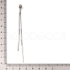 Brass Box Chain Ear Nuts KK-G510-04P-3