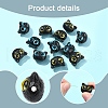 10Pcs 2 Colors Opaque Resin Beads RESI-YW0001-93-3