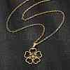 Flower 201 Stainless Steel Pendant Necklaces & Stud Earrings Sets for Women SJEW-Q025-04G-2
