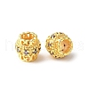 Brass Micro Pave Cubic Zirconia Beads KK-U067-07G-2