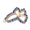 Natural Lapis Lazuli Faceted Pendants PALLOY-JF02564-04-3