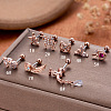 Star Brass Micro Pave Clear Cubic Zirconia Cartilage Earrings FS-WG6E9F9-17-1