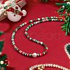 Unique Christmas Imitation Pearl & Polymer Clay Heishi Necklaces for Women KY8335-3