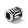 304 Stainless Steel Manual Polishing Tube Beads STAS-G276-19AS-3