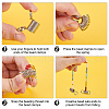 Unicraftale 6Pcs 201 Stainless Steel Mini Spring Bead Clamps for Beading Jewelry Making TOOL-UN0001-44-3