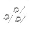 Anti-Tarnish Rhodium Plated 925 Sterling Silver Pendant Bails STER-L057-081A-P-6