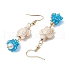 Shell Glass Dangle Earrings EJEW-MZ00424-01-4