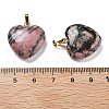 Natural Rhodonite Pendants G-G956-B22-G-3