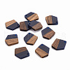 Transparent Resin & Walnut Wood Pendants RESI-S384-003A-A04-1
