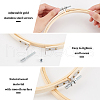 HOBBIESAY 4Pcs 4 Styles Bamboo Cross Stitch Embroidery Hoops DIY-HY0001-76-4
