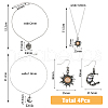 FIBLOOM Alloy Acrylic Acrylic Asymmetrical Earrings & Pendant Necklace with Iron Chains SJEW-FI0001-11-2