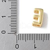 Brass Micro Pave Clear Cubic Zirconia Initial Multi-strand Links KK-S520-01G-05-3