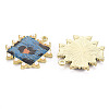Rack Plating Printed Alloy Pendants ENAM-Q445-006B-NR-2