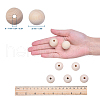 Natural Unfinished Wood Beads WOOD-Q008-25mm-LF-3