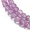 Frosted Transparent Glass Bead Strands GLAA-P065-6mm-07-4