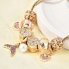 Alloy European Beads Charm Bracelets BJEW-F495-10G-5