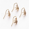 Brass Earring Hooks X-KK-R058-147G-1