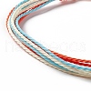 4Pcs 4 Style Alloy & Glass Braided Bead Bracelets Set BJEW-B065-09B-5