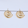 Rotating Thread Mosquito Coil Holder Brass Stud Earrings KN5795-3