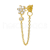 925 Sterling Silver Tassel Earrings Moon/Flower Earrings BD3845-1-1