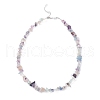 Natural Fluorite Chip Beaded Necklace NJEW-JN03824-02-1