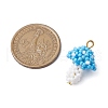 Seed Beads Beaded Charms PALLOY-MZ00339-03-2